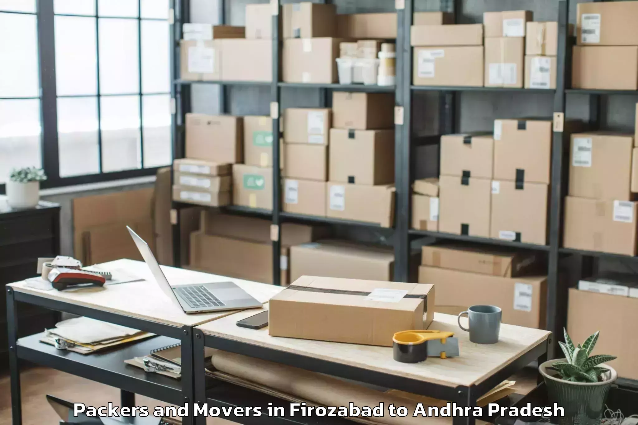 Affordable Firozabad to Kamavarapu Kota Packers And Movers